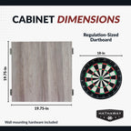 Hathaway Winchester Dartboard & Cabinet Set, Driftwood