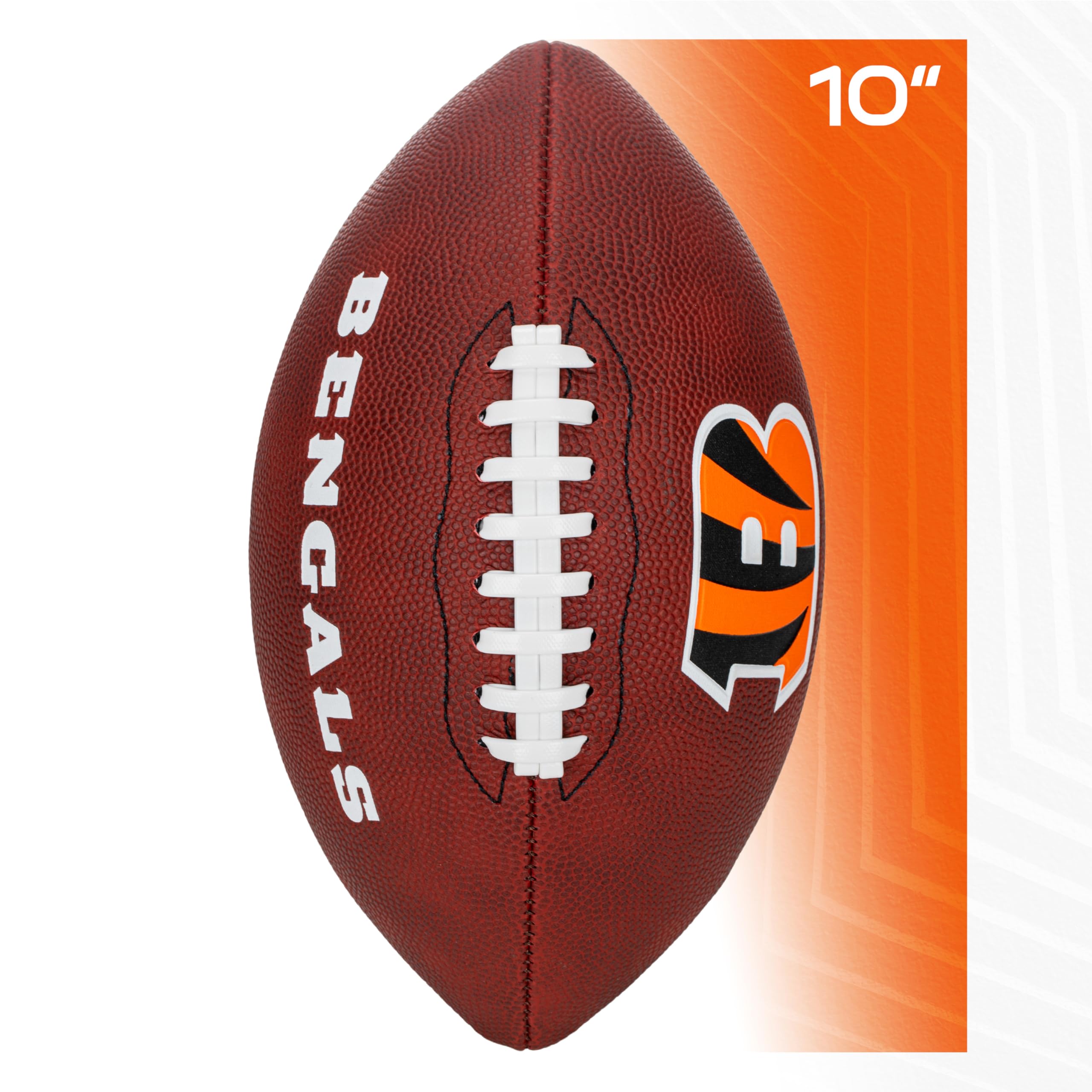Franklin Sports Nfl Cincinnati Bengals Football - Youth Junior Size Football For Kids - Official Nfl Team Logo + Colors Youth Ba