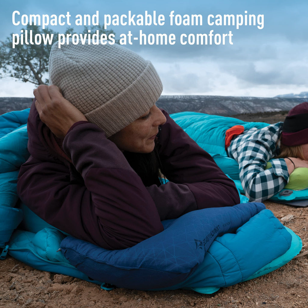Sea To Summit Foamcore Camping And Travel Pillow, Large (16.5 X 11.8), Navy Blue