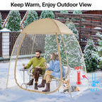 Eighteentek Clear Sports Tent 540 View Transparent Pvc House Room Greenhouse Camping Tent Canopy Gazebos Weatherproof Pop-Up Ten