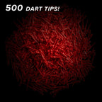 Viper Dart Accessory: Tufflex Ii 2Ba Thread Soft Tip Dart Points, Red, 500 Pack