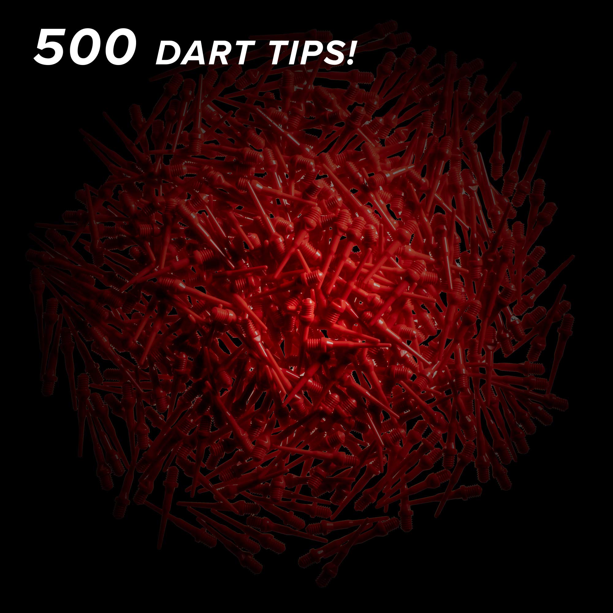 Viper Dart Accessory: Tufflex Ii 2Ba Thread Soft Tip Dart Points, Red, 500 Pack
