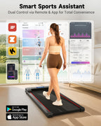 Hartwares Neosilent Walking Pad Treadmill Under Desk For Home With Bldc Core And Extra-Large Belt, App And Remote Control, Porta