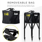 Franklin Sports Portable Pickleball Hopper + Carry Bag - (100) Ball Pickleball Caddy + Travel Basket With Wheels - Easy Storage