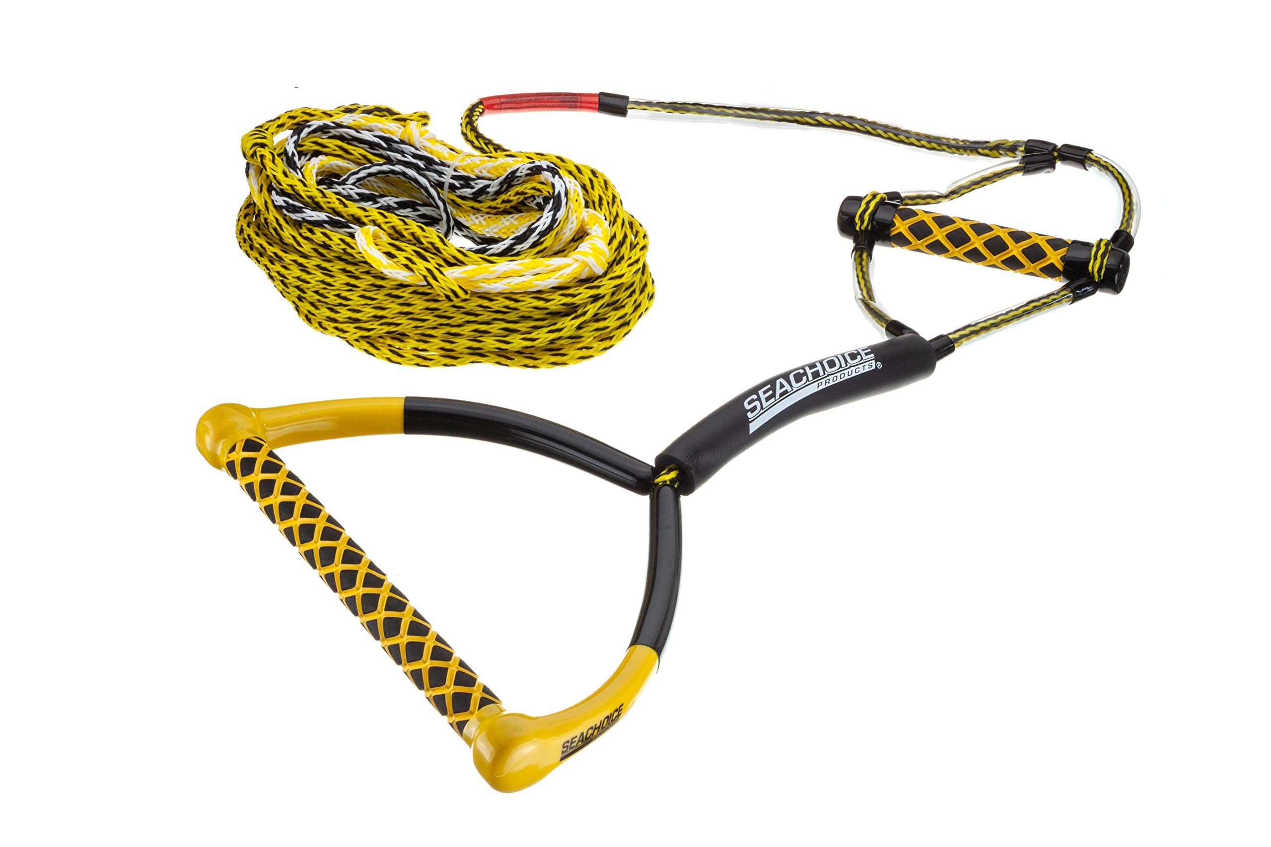 Seachoice 5-Section Wakeboard Rope, 75 Ft. Long, 15 In. Handle w/ Textured EVA Grip, 6 In. Trick Handle
