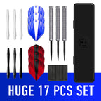 Harrows Caliber 90% Tungsten Steel Tip Darts Set 21G, 23G, & 25G - Includes Spare Shafts, Prime Flights & Travel Case (23, Grams