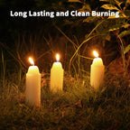 12-Hour White Candles Compatible With Candle Lanterns, Long-Burning Candles For Outdoor, Camping, Emergency, Survival Emergency