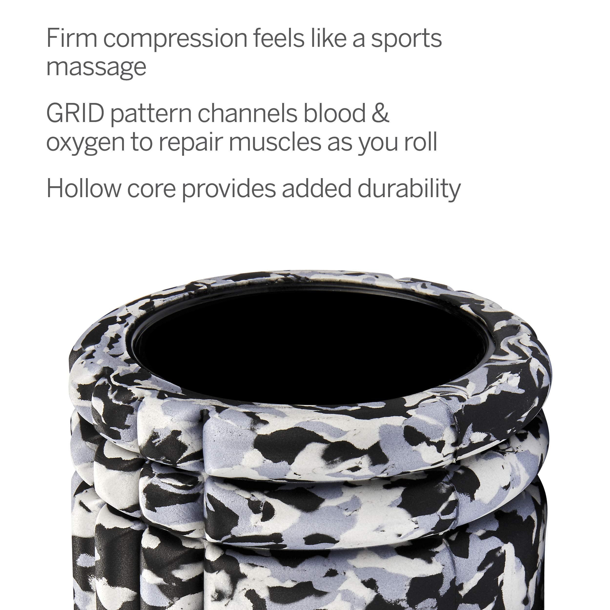Triggerpoint Grid Foam Roller For Exercise, Deep Tissue Massage And Muscle Recovery, Original (13-Inch), Grey Camo