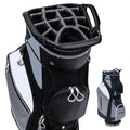 Goplus Golf Cart Bag with 14 Top Dividers, Golf Club Bag with 7 Zipped Pockets, Cooler Bag, Rain Hood, Detachable Shoulder Strap