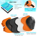 Wemfg Kids Protective Gear Set Knee Pads For Kids 3-8 Years Toddler Knee And Elbow Pads With Wrist Guards 3 In 1 For Skating Cyc