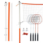 Franklin Sports Badminton Set - Backyard Badminton Net Set - Rackets And Birdies Included - Backyard Or Beach Badminton Set - St