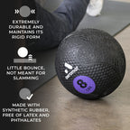 Aeromat Deluxe Medicine Ball - 10.8'' Diameter - 20 Lb - Black/Yellow - Intended For Upper Body/Core Strength Training