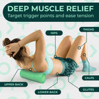 Deep Recovery Soft Density Foam Roller - Travel Size Back Roller Foam For Back Pain, Legs, Shoulders - Exercise Roller Foam - De
