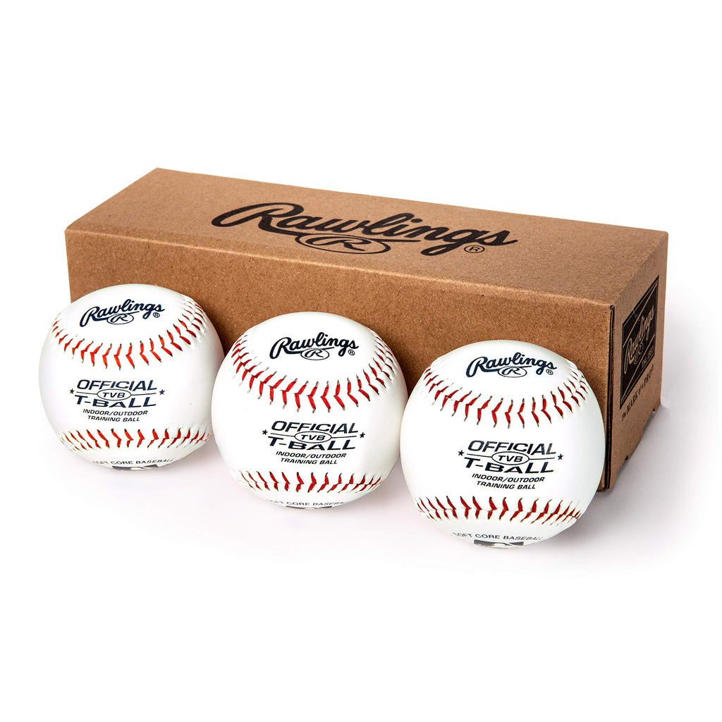 Rawlings  Official T-Balls  Tvb  Youth/6U  3 Count  Sponge Rubber Core  Indoor/Outdoor