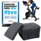 [6 Pack] Exercise Equipment Mat 4'' X 4'' X 0.5'' Pads - Treadmill Mat For Carpet Protection - Protective Anti-Slip Treadmill Pa