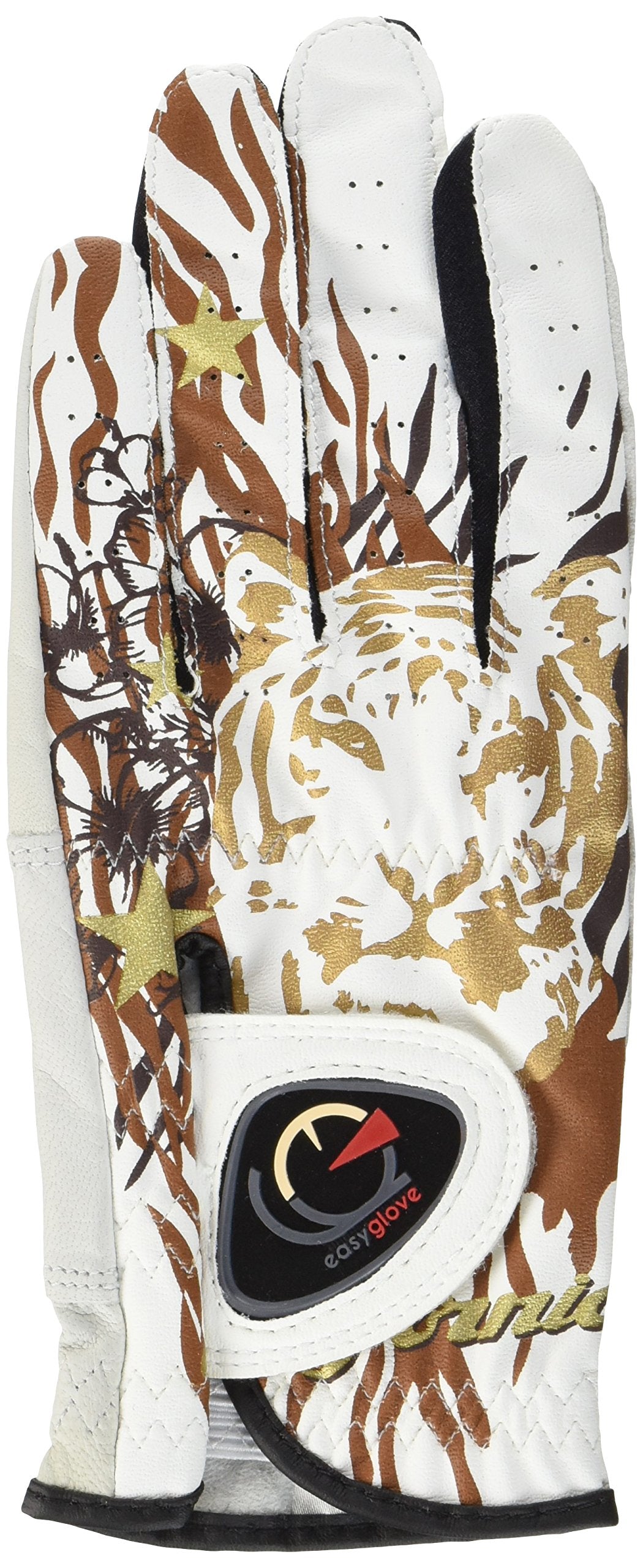 Easyglove California_Lion Mens Golf Glove (White), Small, Worn On Left Hand