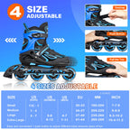 2PM SPORTS Vinal Inline Skates for Men with Light up Wheels Beginner Skates Fun Illuminating Outdoor Roller Skates for Kids and