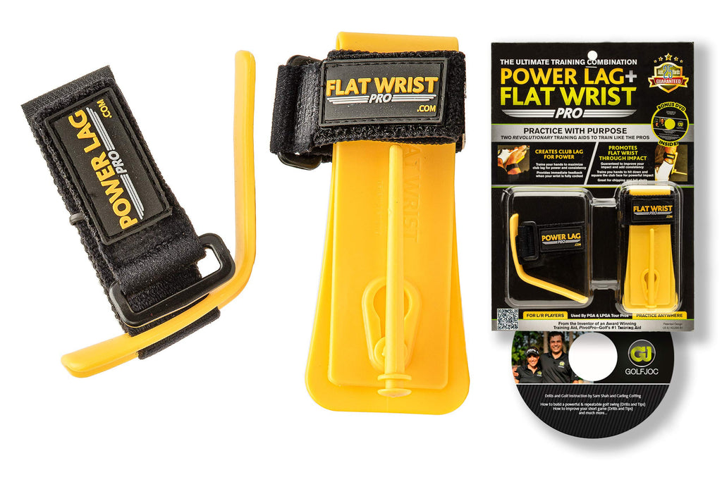 Golf Swing Training Aids - Golf Swing Lag Trainer And Golf Flat Wrist Trainer For Chipping, Slice And Full Swing