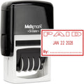 Maxmark Office Date Stamp With Paid Self Inking Date Stamp - Red Ink
