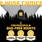 Wise Owl Outfitters Hammock Bug Net - Mosquito Net For Hammock, Lightweight Bug Netting For Camping, Hiking, Backpacking, Forest
