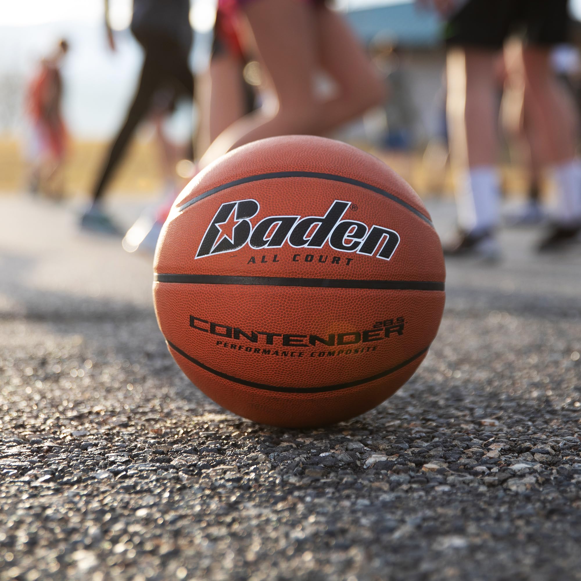 Baden Contender Indoor-Outdoor Basketball | Official Size 7, 29.5-Inch Mens Basketball With Durable Composite Cover, Orange Colo