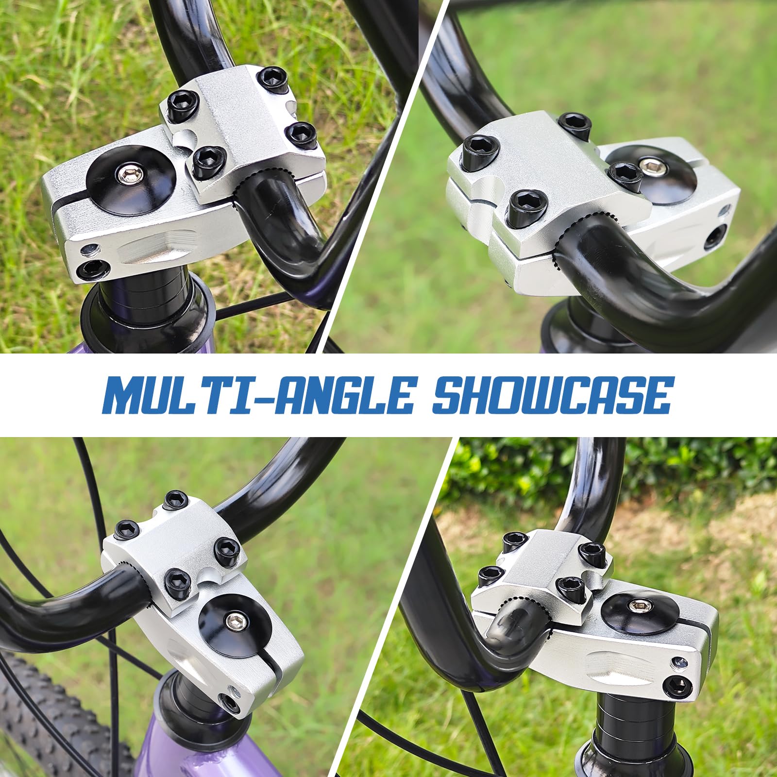 Makelen Bike Stem For Bmx Bike Aluminum Alloy Fixed Gear Bicycle Stem Matte Silver