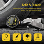 Azuno Digital Bicycle Tire Inflator Gauge With Auto-Select Valve Type - Presta And Schrader Air Compressor Tool