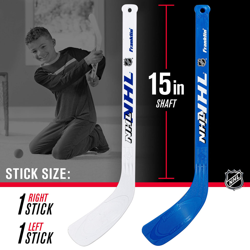 Franklin Sports Nhl S Mini Hockey Set - Includes 1 Knee Hockey Goal - 2 Mini Hockey Sticks + 2 Foam Balls - Indoor Mini Hockey G