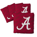 YouTheFan Officially-Licensed NCAA Alabama Crimson Tide Set of 4 Cornhole Bags - All Weather Regulation 6    x 6    Size - 16oz 