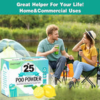 Crazythur Poo Absorbent Gel Powder, 25Pcs Portable Toilet Gel, Camping Toilet Gels, Porta Potty Chemicals,Portable Toilets Powde