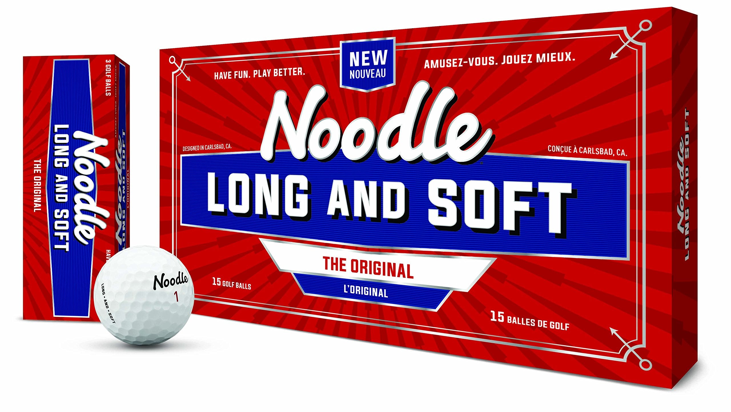 Taylormade 2018 Noodle Long & Soft Golf Ball, White (Pack Of 15)