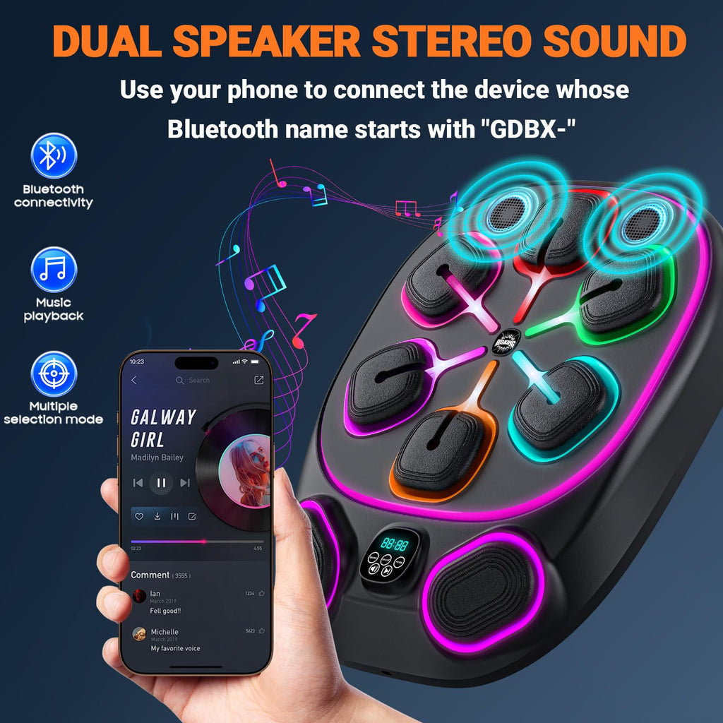 Ourstarry Large Size Smart Music Boxing Machine For Adults And Kids, Training Machine With Led Electronic Wall Mounted, Home Ind