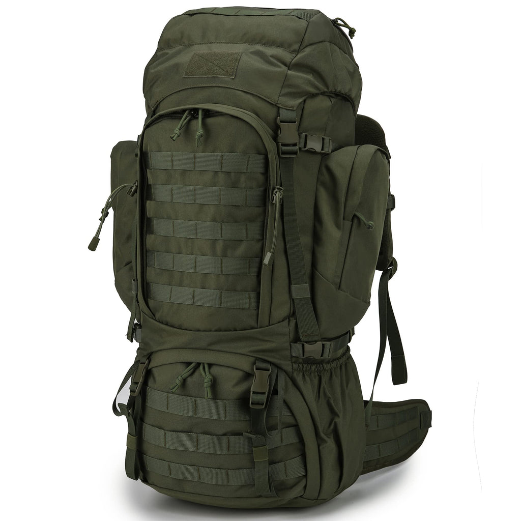 Mardingtop 60L Molle Hiking Internal Frame Backpacks With Rain Cover For Camping,Backpacking,Travelling(Army Green)