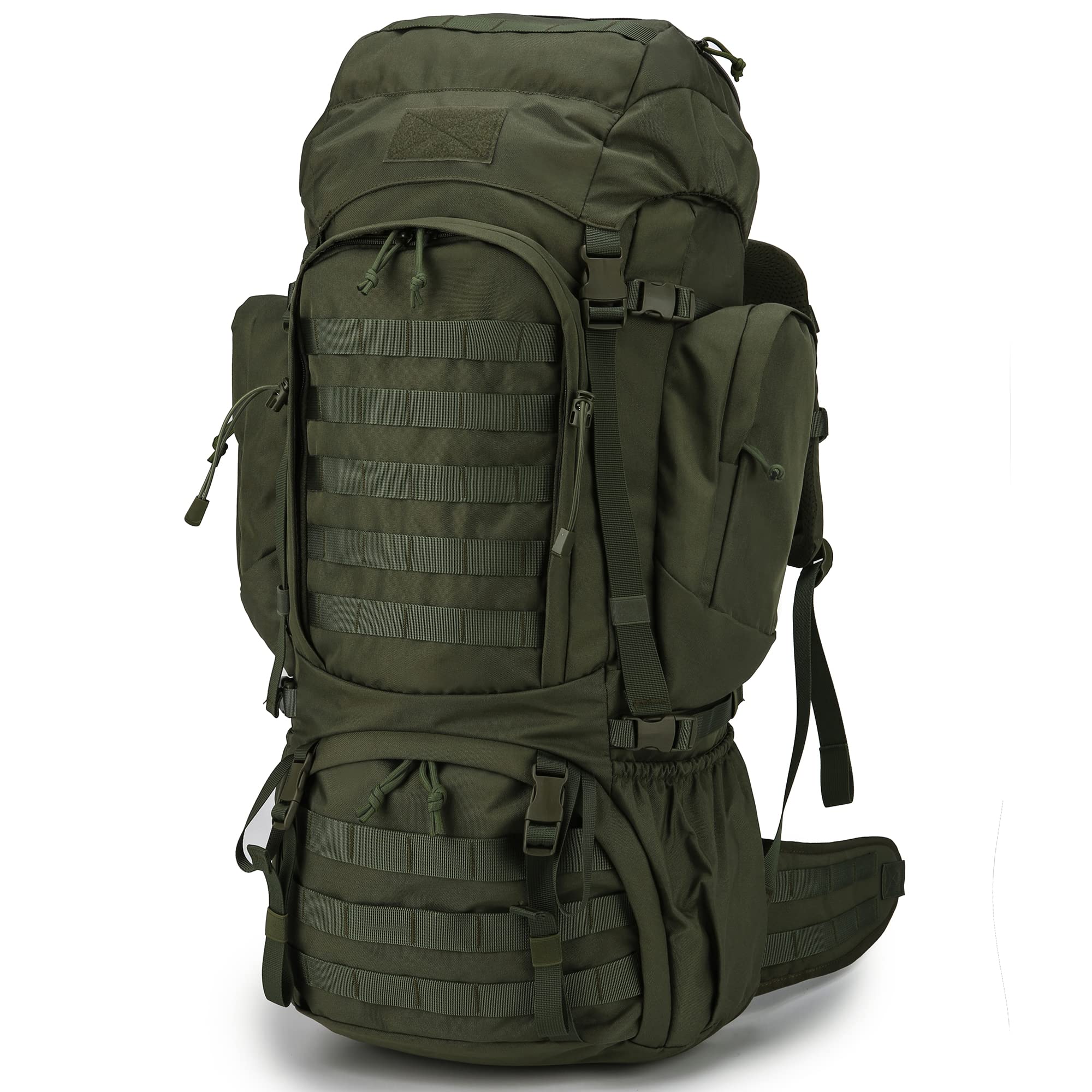 Mardingtop 60L Molle Hiking Internal Frame Backpacks With Rain Cover For Camping,Backpacking,Travelling(Army Green)