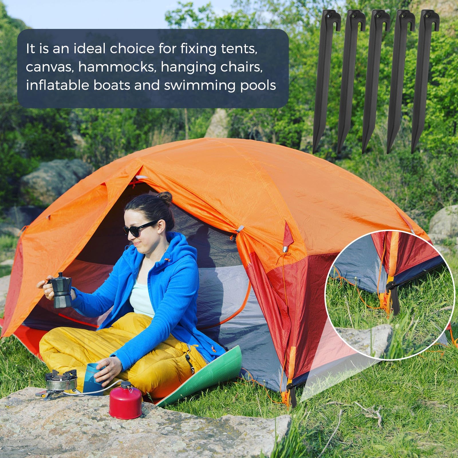 9 Inch Plastic Inflatable Stakes Tent Stakes Replacement Yard Inflatable Accessories For Inflatables Camping Tent Stakes Tent Pe