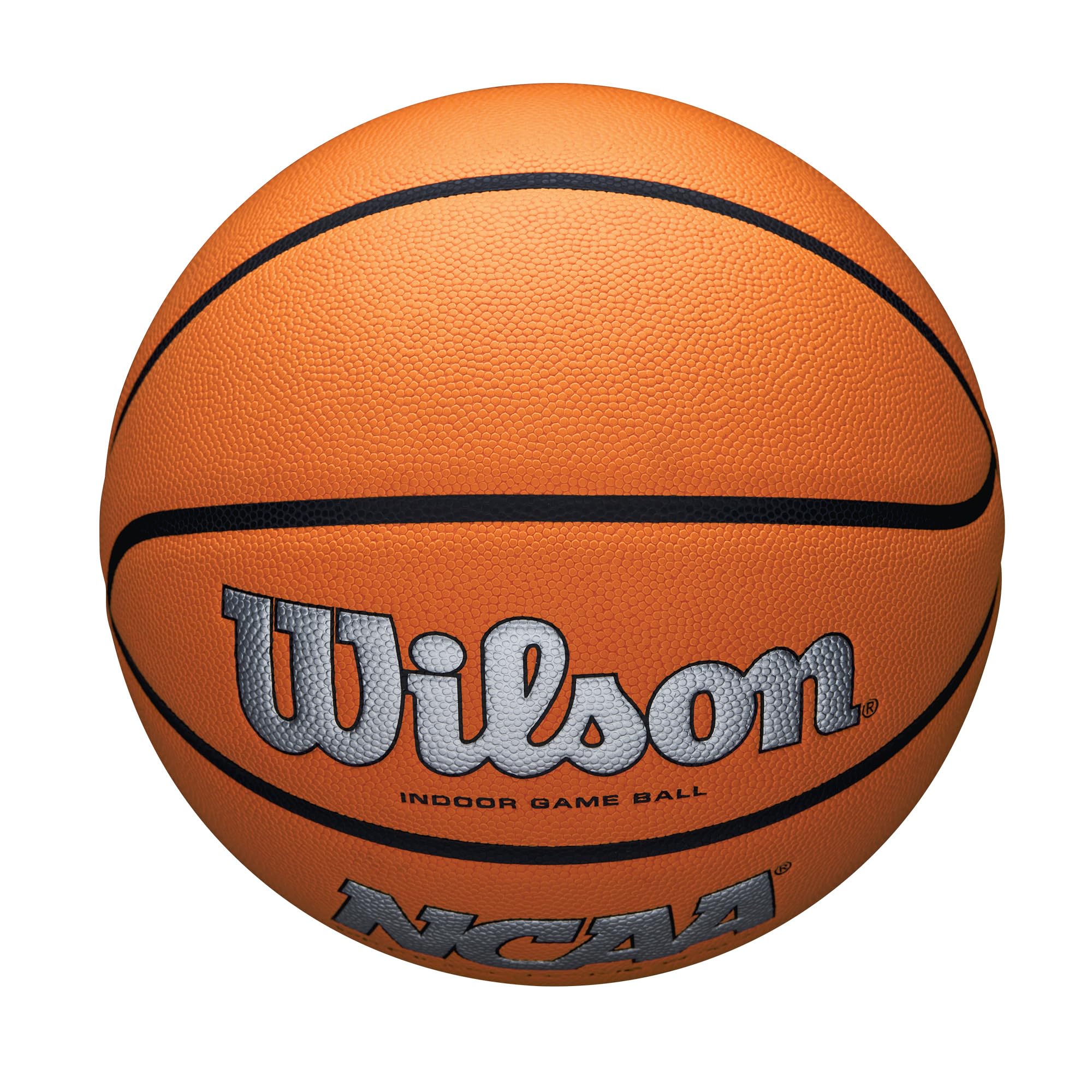 Wilson Ncaa Evo Nxt Official Indoor Game Basketball - Silver/Orange, Size 7-29.5''