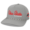 Legacy NCAA Officially Licensed Rope Hat, Ohio State Buckeyes, Lightweight Cap for Men & Women, Caddy Adjustable (Caddy), Grey/G