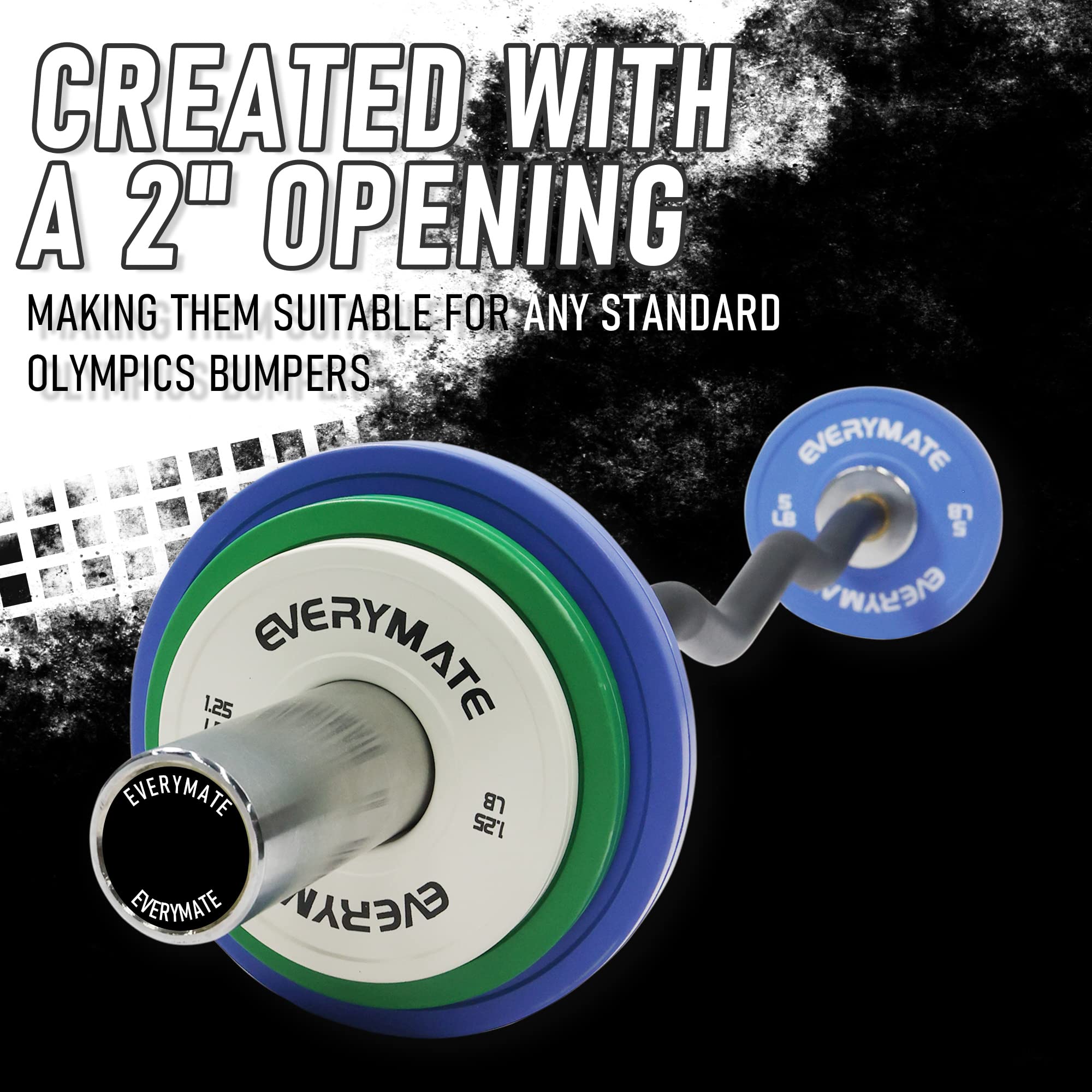 Everymate Change Weight Plates 1.25Lb 2.5Lb 5Lb Fractional Plate Olympic Bumper Plates For Cross Training And Olympic Weightlift