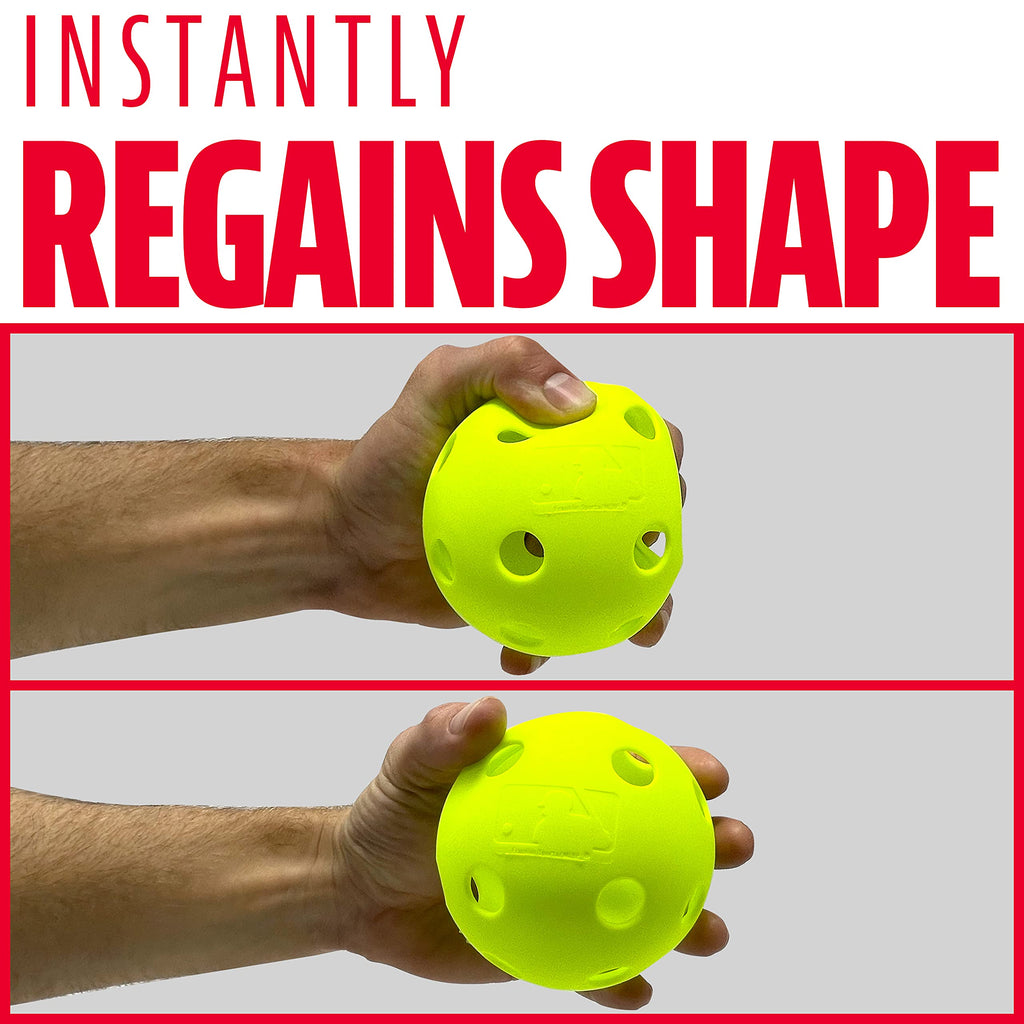 Franklin Sports Plastic Softballs - Indestruct-A-Ball Plastic Practice Softballs - Official Size 11'' Training Softball For Batt