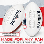 Franklin Sports Nfl New England Patriots Autograph Football - Official Size White Panel Souvenir Football For Autographs + Signa