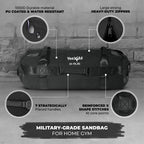 Yes4All Workout Sandbags, Heavy Duty Sandbags For Fitness, Conditioning, Mma & Combat Sports - Black - M