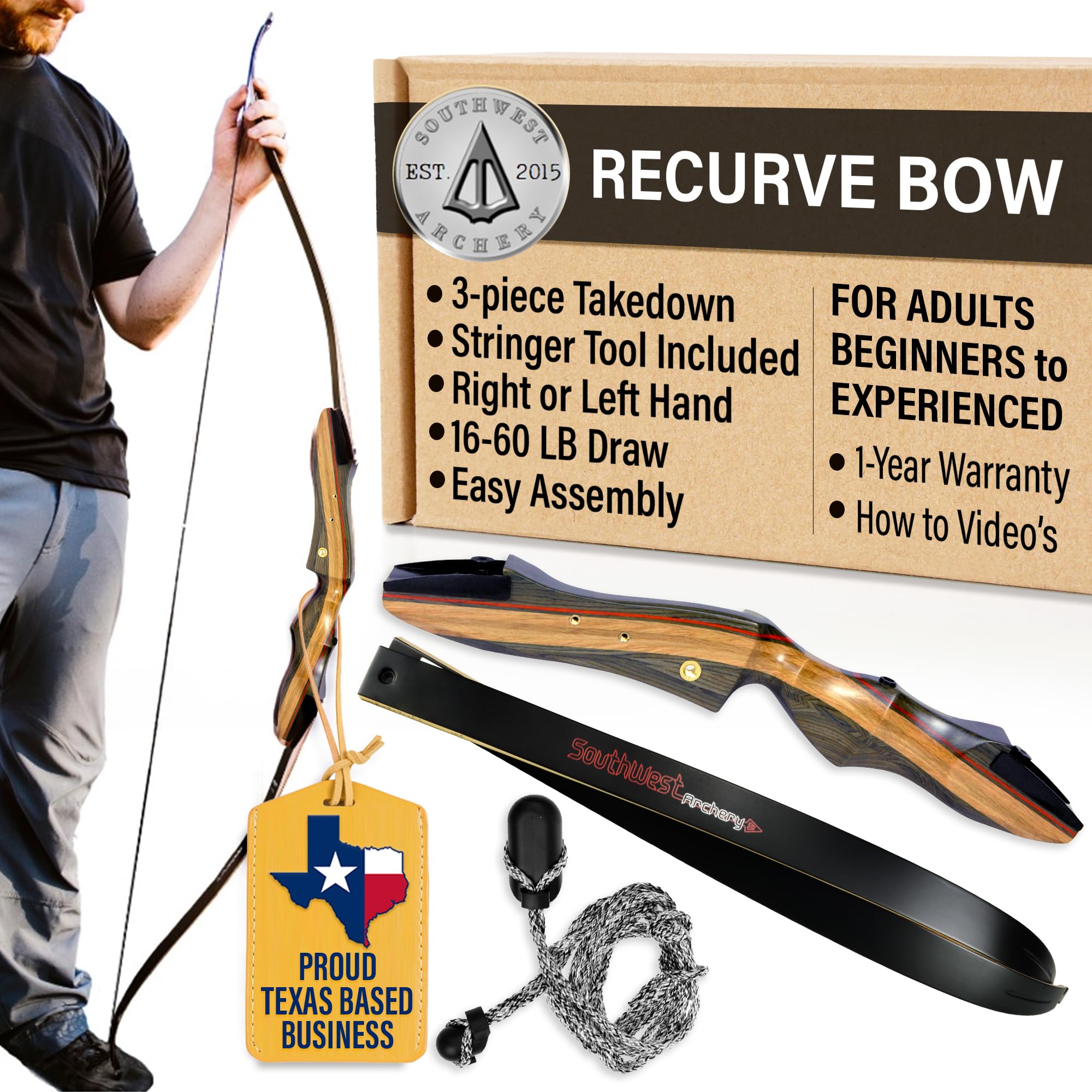 Spyder Xl Takedown Recurve Bow And Arrow Set 64 Recurve Hunting Bow Right & Left Hand Draw Weights In 30-55 Lbs Usa Based Compan
