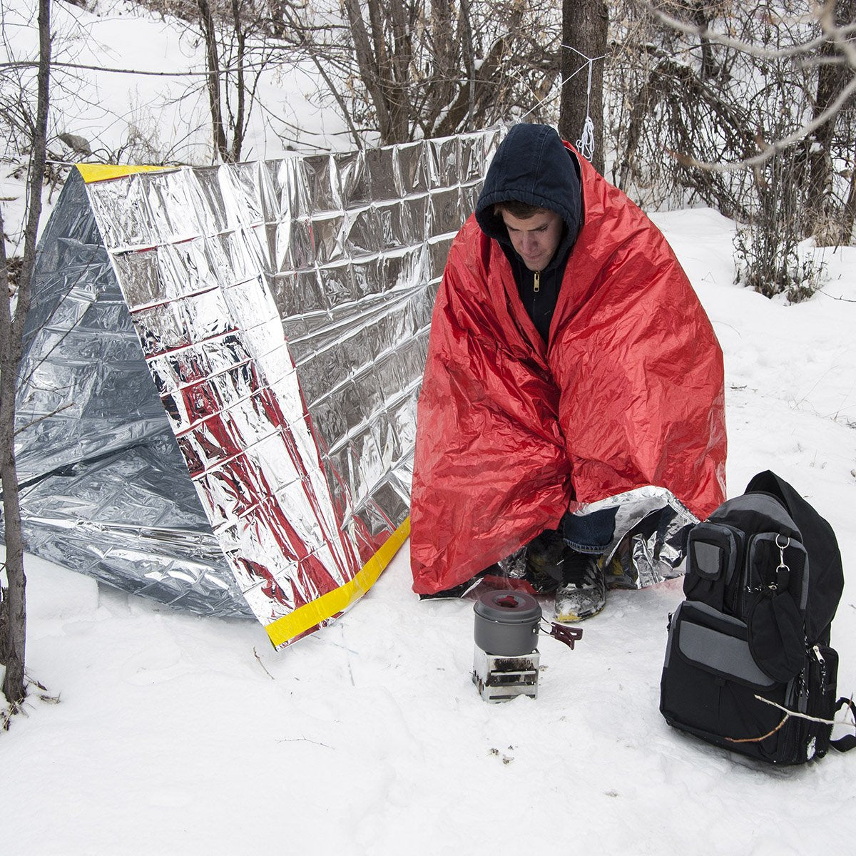 Emergency Zone Reflective Survival 2 Person Tube Tent 3 Pack