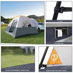 Unp Suv Dome Tent For Camping, Outdoor 6 Person Car Camping Tent, Easy Set Up Suv Tailgate Tent With Rainfly 10' X 10' Vehicle C