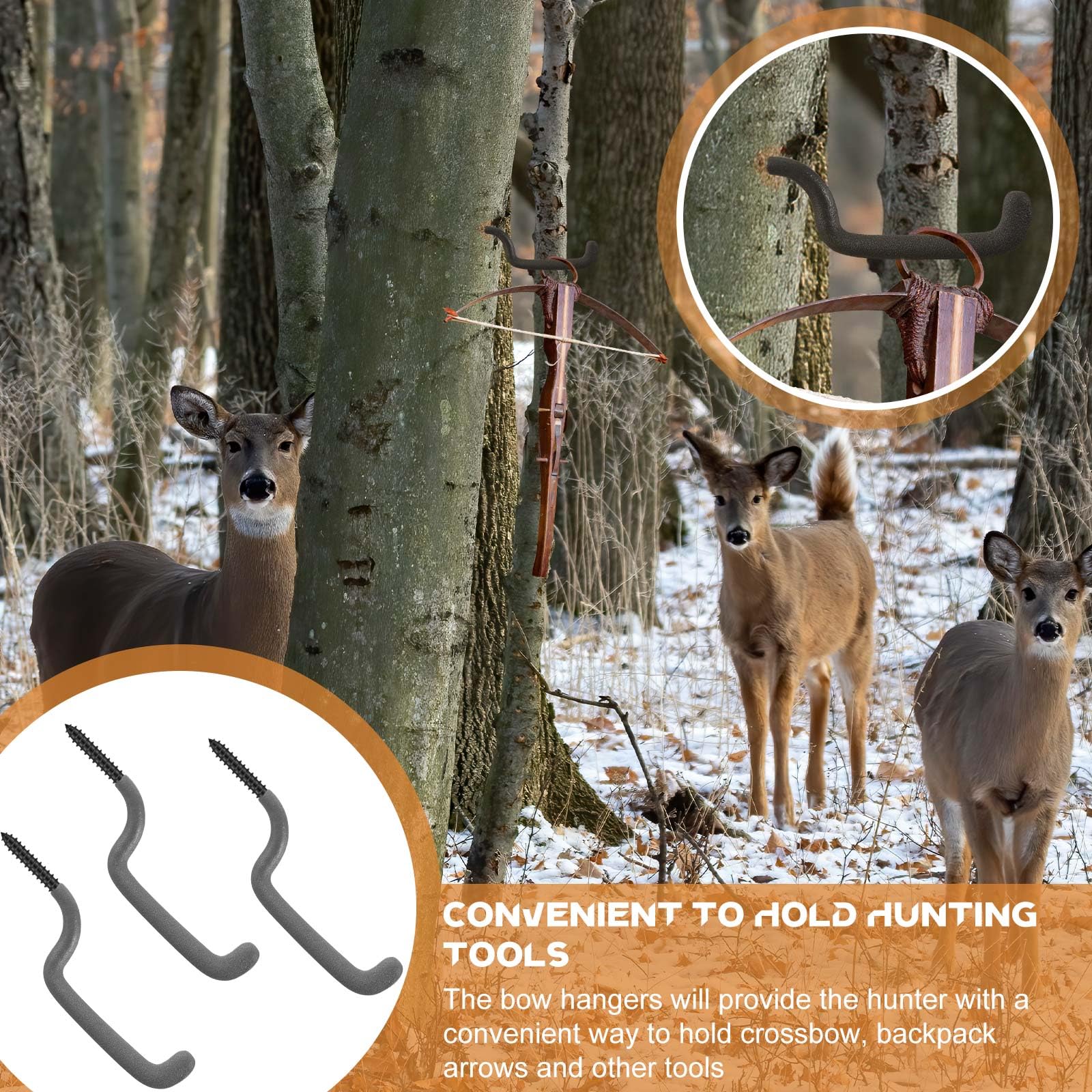 Amylove 10 Pcs Bow Hangers For Tree Stand Bow Hooks For Hunting Archery Bow Hunting Accessories Tree Stand Accessories Bow Gear