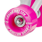 Roller Derby Firestar Youth Girl'S Quad Roller Skates, White/Pink, Size 01