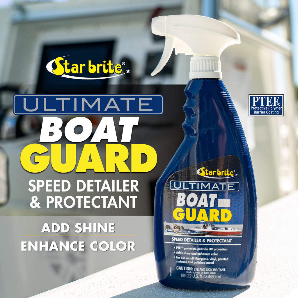 Star Brite Ultimate Boat Guard Speed Detailer & Protectant Spray - High-Gloss Uv Protection For Marine Surfaces, Easy Spray On W