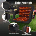 HOPERAN Double Heated Stadium Seats for Bleachers with Back Support and 23 Wide Cushion, Extra Portable Bleacher Seat Foldable S