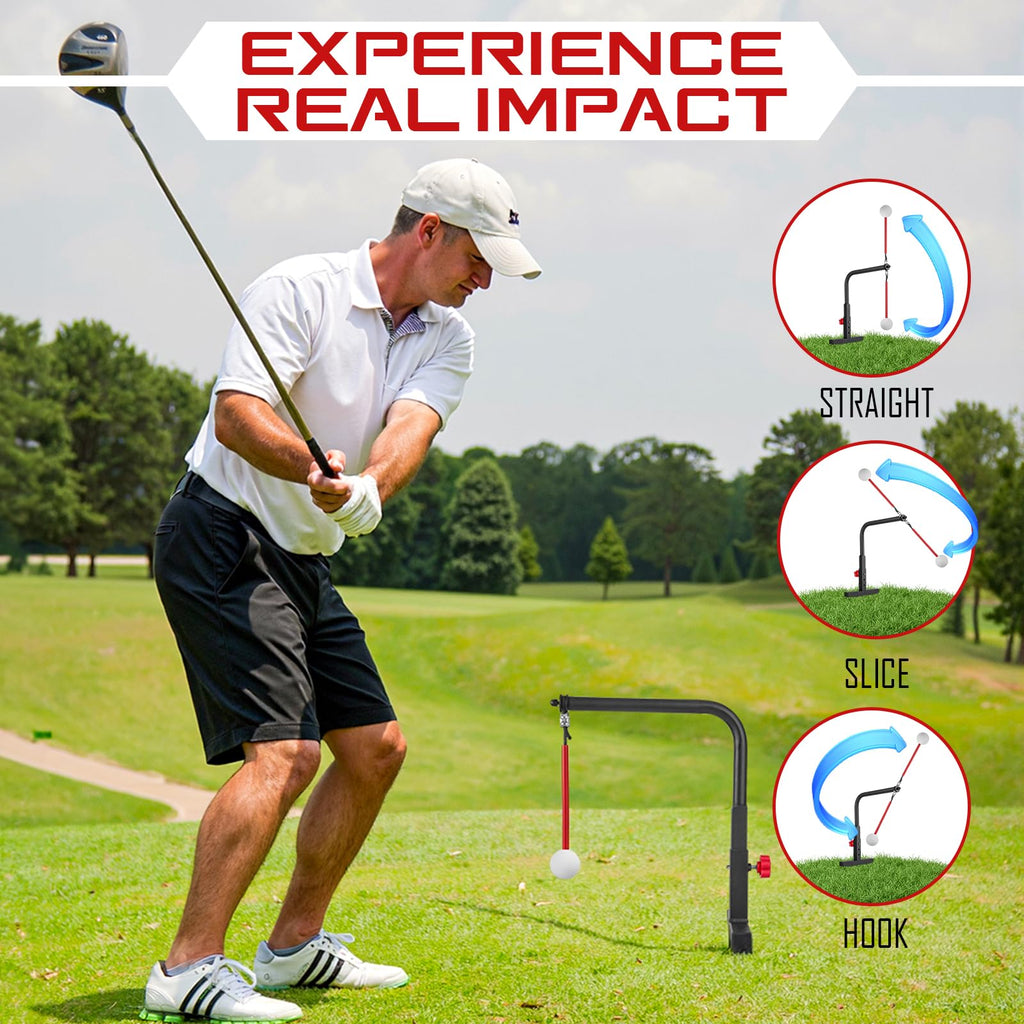 Kidzies Golf Swing Trainer Aid - Durable Iron Golf Practice Swing Groover & Hitting Training Aid - Golf Accessories For Any Leve