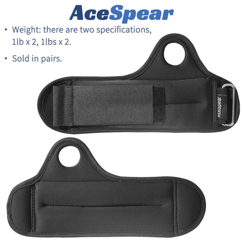 AceSpear Wrist Weights with Thumb Loops Lock for Men Women 1lb*2 2lbs*2 3lbs*2 Ankle Weights Weighted Gloves for Running Strengt